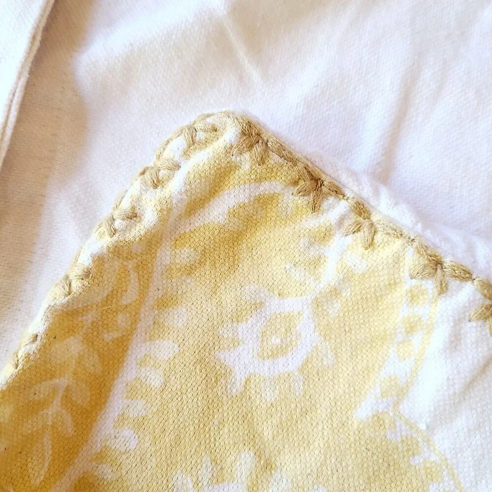POTTERY BARN Yellow Paisley Set (2) Pillow Covers‎ Yellow 24